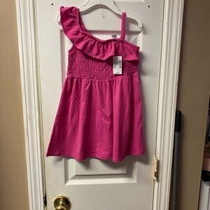 The Children's Place Hot Pink One-Shoulder Ruffle Dress